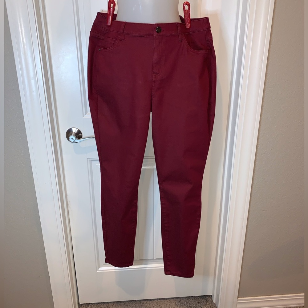 Lane Bryant Plus Wine Colored Jeans NWOT